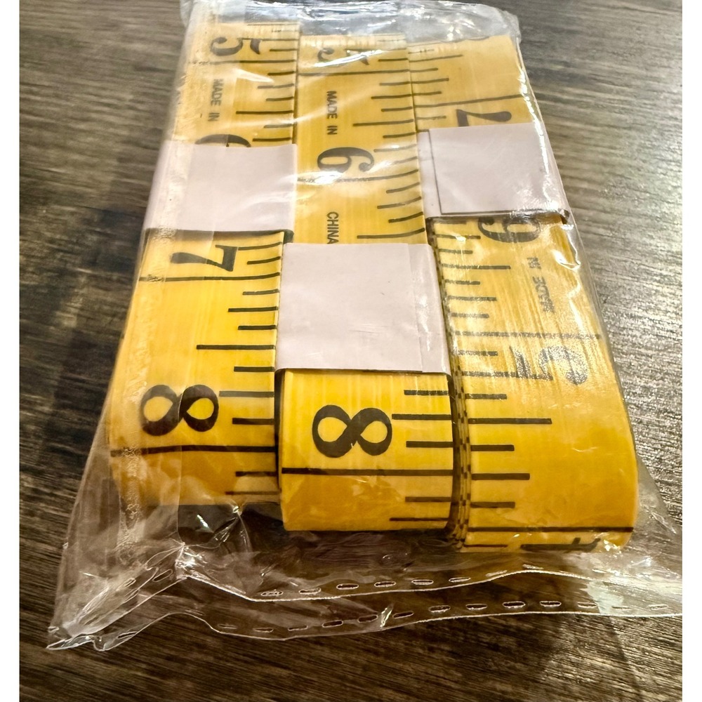 Measuring Tape 120 in. 3 Pack Yellow New Flexible Soft Sewing Tailor Body Ruler - Picture 4 of 4